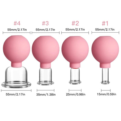 Face Massager Vacuum Cupping Cups Rubber