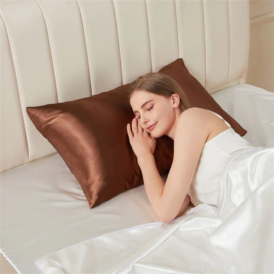 Solid Mulberry Silk Pillow Case Hair Skin Protect