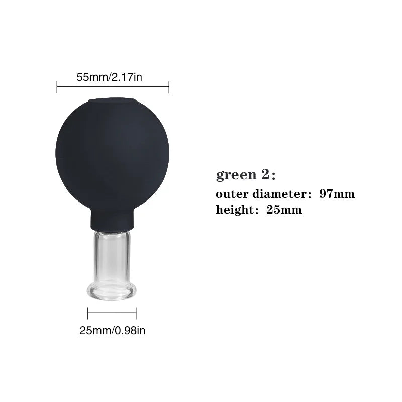 Face Massager Vacuum Cupping Cups Rubber