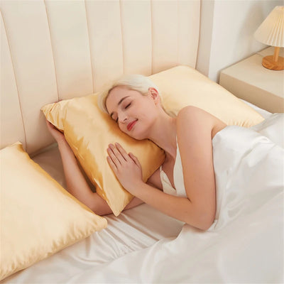 Solid Mulberry Silk Pillow Case Hair Skin Protect