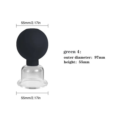 Face Massager Vacuum Cupping Cups Rubber