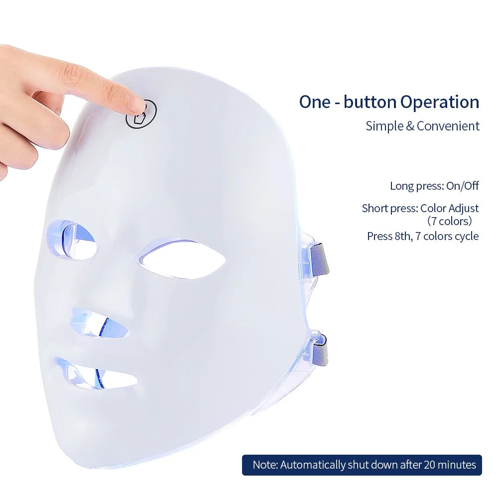 Rechargeable Facial LED Mask Colors LED Photon