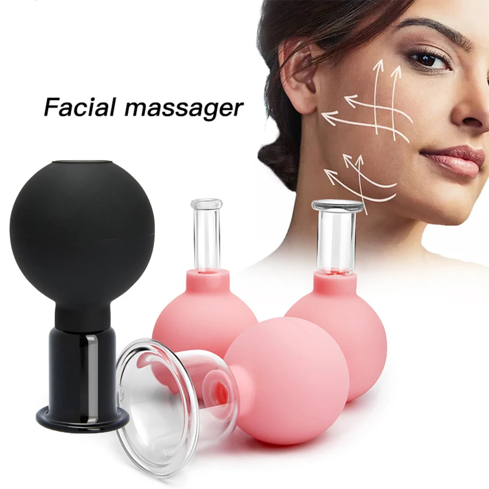 Face Massager Vacuum Cupping Cups Rubber