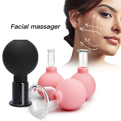 Face Massager Vacuum Cupping Cups Rubber