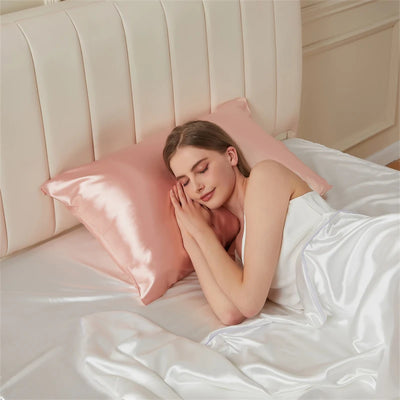 Solid Mulberry Silk Pillow Case Hair Skin Protect