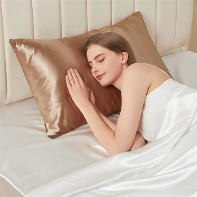 Solid Mulberry Silk Pillow Case Hair Skin Protect