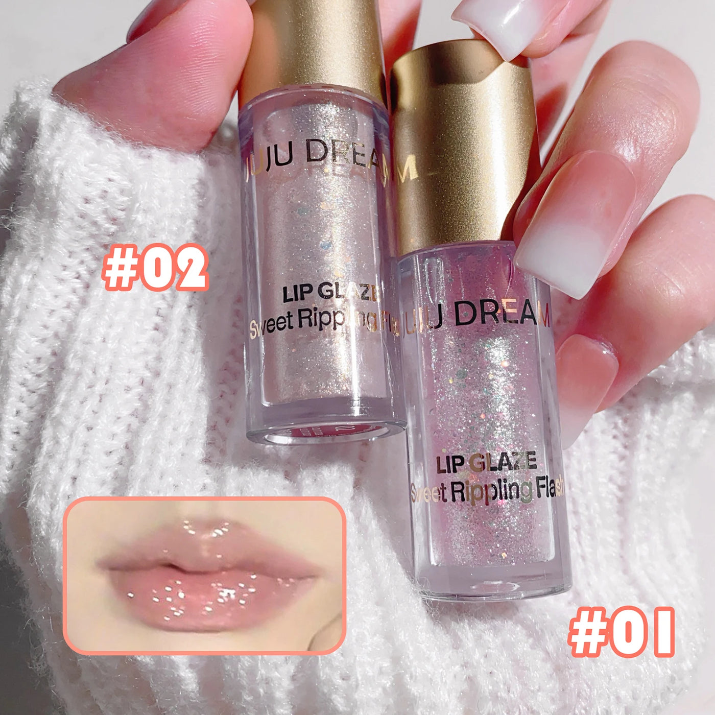Sweet sparkling lip glaze mirror lip shine light